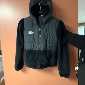 The North Face Black and Dark Gray Hooded Jacket